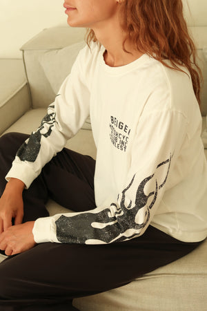 Motorcycle Inc classic LS tee - White